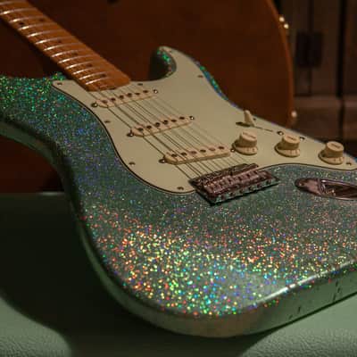 Fender - RLR Partscaster Stratocaster -  Aged Irish Mist Halo-Flake Sparkle  - Robert Cray Pickups image 3