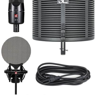 sE Electronics X1 S Studio Bundle w/ Studio Microphone, Shield, Pop Filter and XLR Cable!