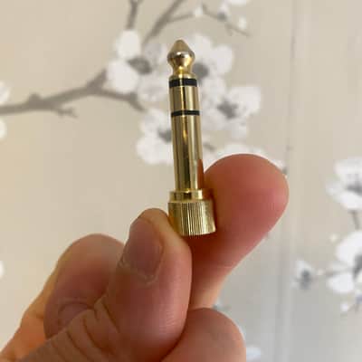 Hosa GHP-105 3.5mm TRS to 1/4" TRS Headphone Adapter 2010s - Gold image 1