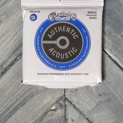 Martin MA550 Authentic Acoustic Superior Performance Phosphor Bronze .013-.056 Medium Acoustic Guitar Strings image 1