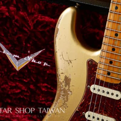 2021 Fender Custom Shop 1969 Stratocaster Heavy Relic HSS-Aztec Gold. image 24