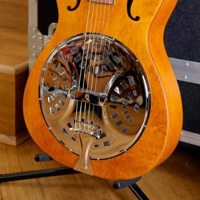 Epiphone Dobro Hound Dog Round Neck Resonator Guitar Vintage Brown image 5