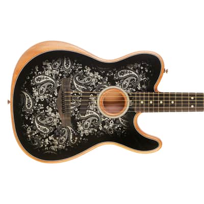 Fender Limited Edition Acoustasonic Telecaster Black Paisley image 1