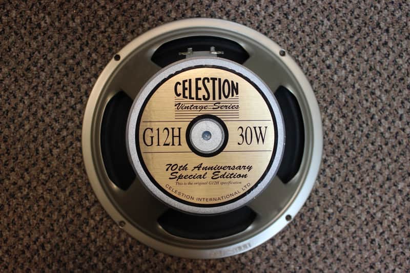 used Celestion G12H30 70th Anniversary 12" 16ohm 30 Watt Guitar Speaker, Very Good Condition image 1