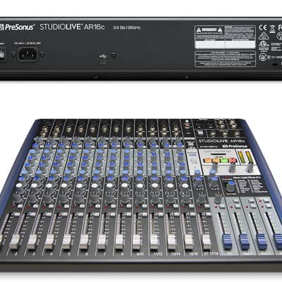 Presonus StudioLive AR16C 16-Ch USB Live Sound/Studio Mixer+Headphones+Stand+Mic image 4