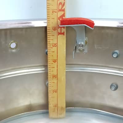 Ludwig PRE-SERIAL #402 Supraphonic 6.5x14"Snare Drum Keystone Badge Red Felt 60s image 12