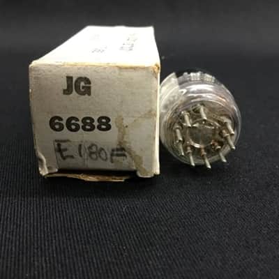 NOS GE 6688 Gray Plate 0 Getter PENTODE AMPLIFIER VACUUM TUBE Tested 8.1969-D image 3