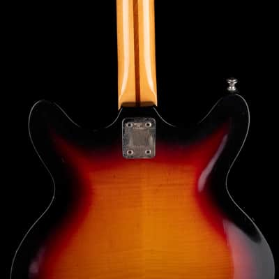 Vintage Wilson Semi-Hollow Electric Guitar Sunburst with Gig Bag image 12