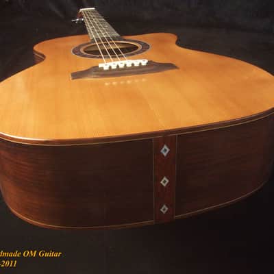 Handmade OM Cutaway Acoustic Guitar, Solid Indian Rosewood, Mop Inlay, Soft-Bag, Bruce Wei (2011) image 2