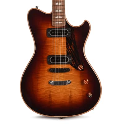 Powers Electric A-Type Select Flame Maple Desert Dawn w/PF42 Pickups (Serial #B128) image 2