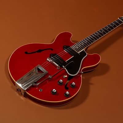 1961 Gibson ES-330 TDC W. Factory Sideways Vibrola - Cherry image 2