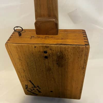 Custom 4-String Cigar Box Guitar – Antique Pre-WWII Mahogany Box – As Found image 3
