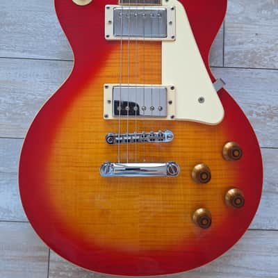 2003 Epiphone Les Paul Standard Cherry Sunburst Korean Unsung w/ Hard Case image 3