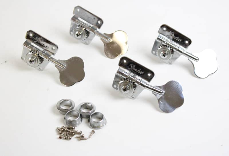 1976-1977 Vintage Fender Jazz/Telecaster/Precision Bass PBass Chrome ~Honest Patina~ TUNERS USA Tuning Pegs 1970s image 1
