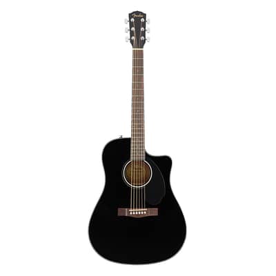 Used Fender CD-60SCE Dreadnought - Black w/ Walnut Fingerboard image 2