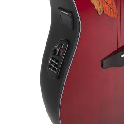 Ovation E – akustická kytara Celebrity Elite Mid Cutaway Ruby Red image 7
