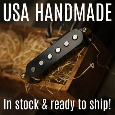Big Sur vintage tone Stratocaster (strat) pickup Set - Black Covers **IN STOCK** image 6