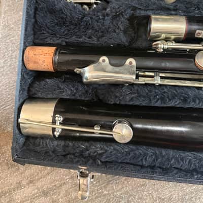 Wood Bassoon, with case,  M. J. Kalashen brand, New York image 2