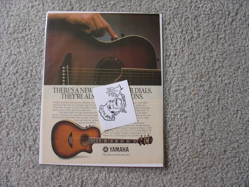 Yamaha Vintage Advertisement for Yamaha acoustic Guitars 1990's image 1