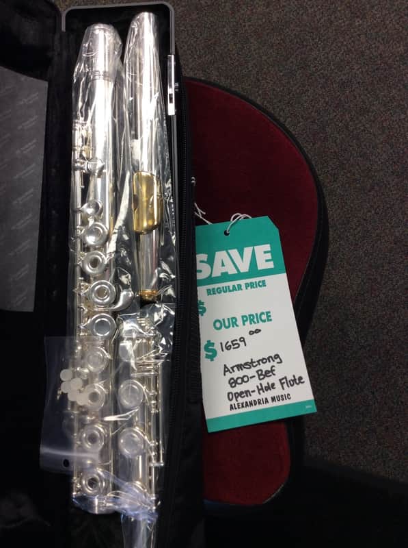 Armstrong 800BEF Step-Up Model Split E Open-Hole Flute w/ B Foot, Offset G image 1