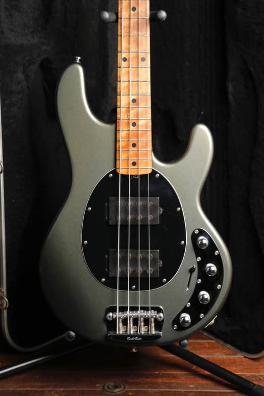 Ernie Ball Music Man StingRay 4 HH Graphite Pearl Bass Guitar 2006 Pre-Owned image 1