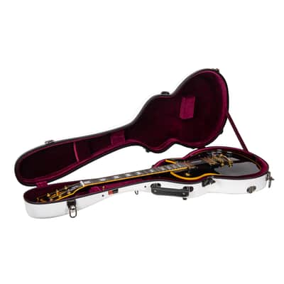 Crossrock Deluxe Fiberglass Guitar Case for Les Paul Electric Guitars with TSA lock-White image 10