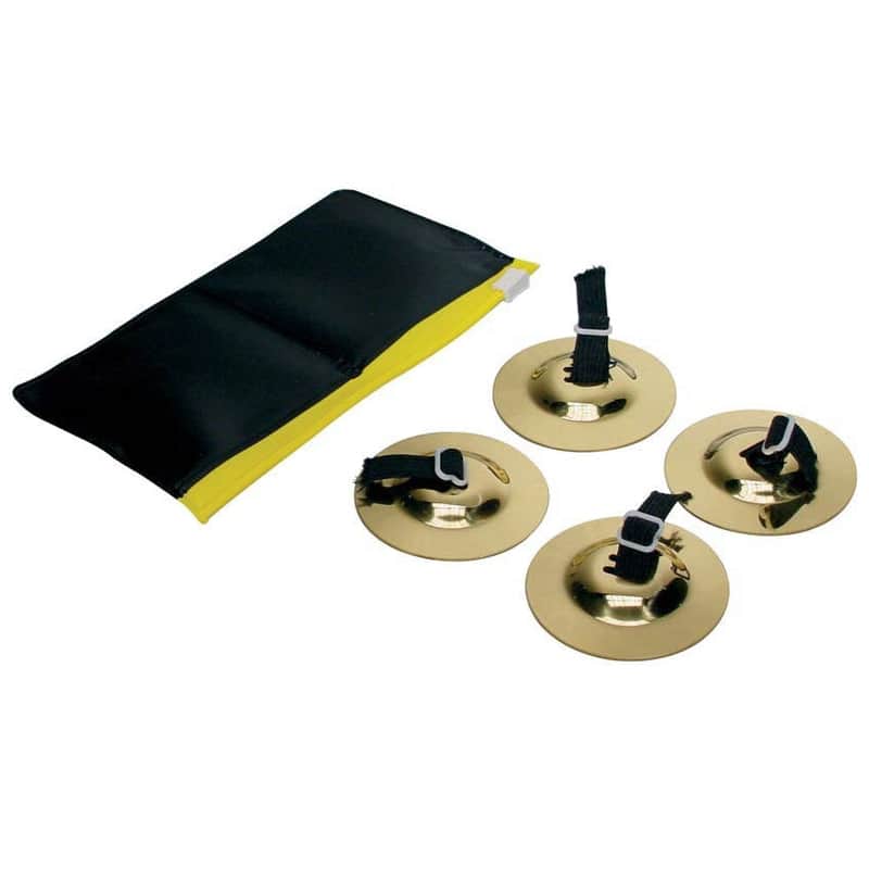 Hayman Finger Cymbals 2 Pairs With Carrying Bag FCB-40 image 1