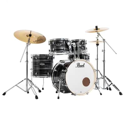 Pearl Export Graphite Silver Twist 5 Piece Drum Kit including PX Cymbals (20", 10", 12", 14", 14" Snare) image 11
