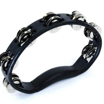 Meinl HTMT1BK Headliner Series Handheld ABS Tambourine 2 Rows, Black image 2