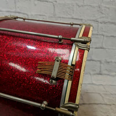 Vintage Ludwig Crimson Marching Snare 16 x 10.5 image 5
