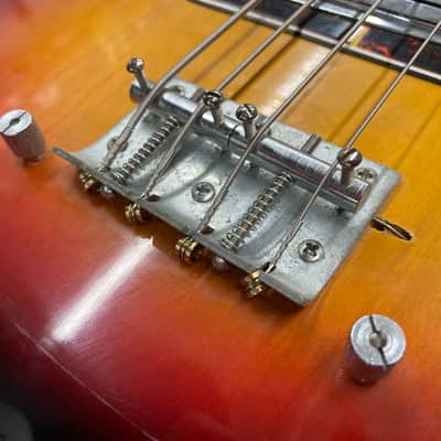 Teisco Style 2 Pickup Vintage Japanese Bass - Tobacco Sunburst image 7