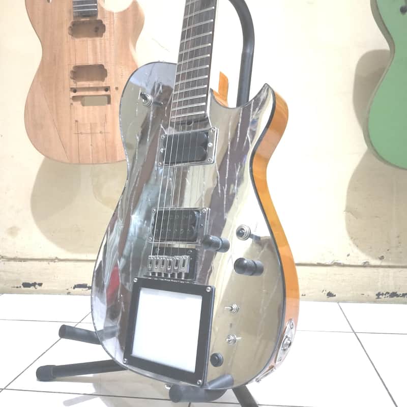 Handmade Custom Matt Bellamy Muse M1d1 Mirror Manson Guitar