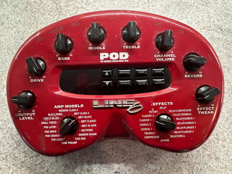 Line 6 POD 2.0 Multi-Effect and Amp Modeler 2000 - 2002 - Red image 1
