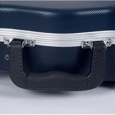Crossrock F Body Mandolin Sturdy Hard Case with Backpack Straps  ABS Molded Hardshell CRA860MFBL image 5