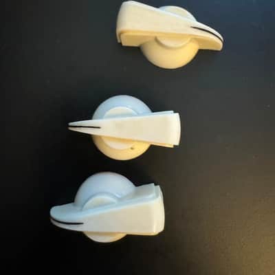 Bulgin Vintage chicken head amp knobs 6mm [Set of 3] 60s - White image 3