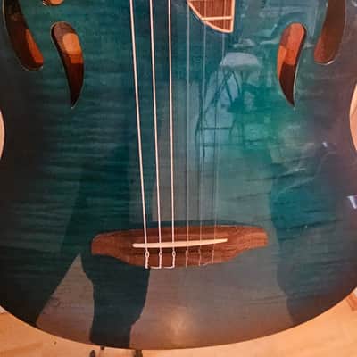 Ortega RTPDLX-FMA Flamed Maple Blue Tour Player - 4/4 classical guitar image 2