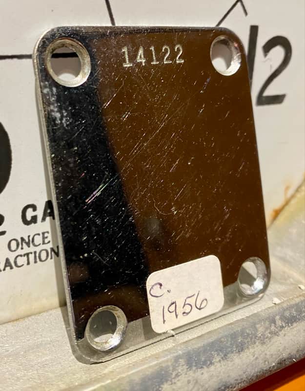 Circa 1956 Fender Stratocaster or Precision Bass guitar neck plate! image 1