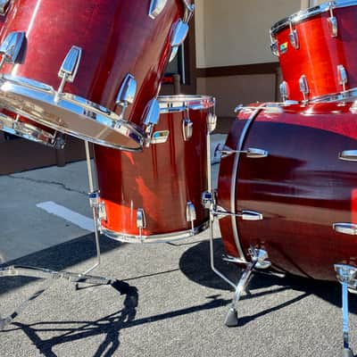 Ludwig Classic Maple 6ply Series 90's USA Mahogany Natural Finish. image 9
