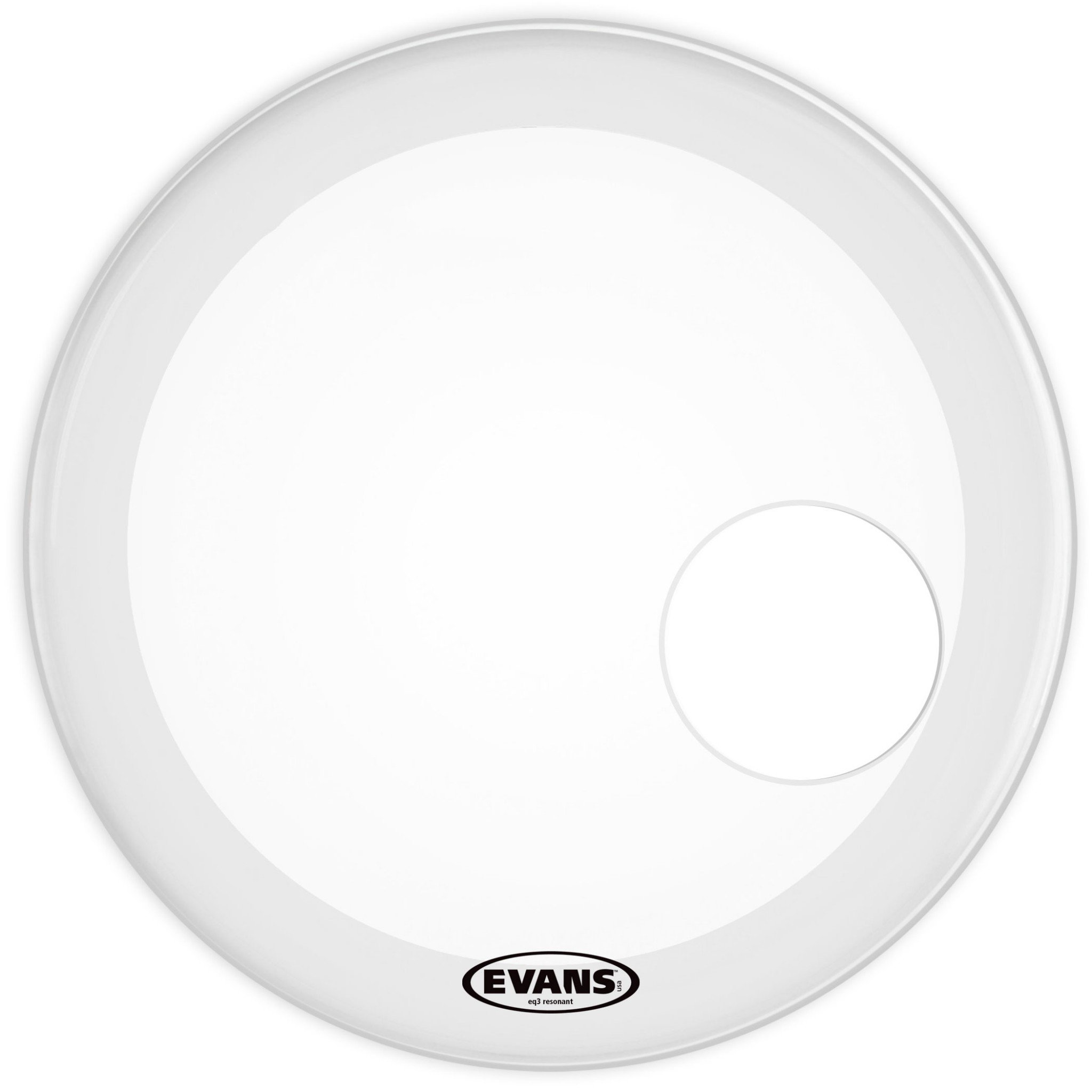 Evans 20" EQ3 Coated White Batter/Resonant Bass Drum Head USA BD20RGCW-NP* — main photograph