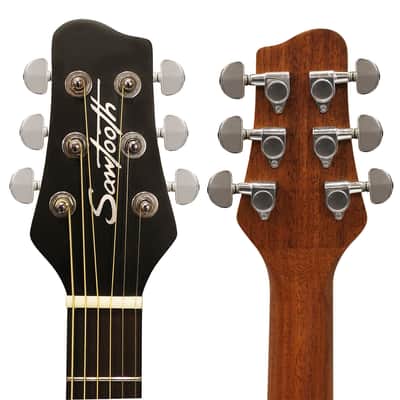 Sawtooth Mahogany Series Parlor Acoustic Electric Guitar with Mahogany Back and Sides image 8