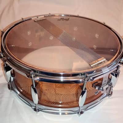 PEARL CUSTOM "BONANZA" HEART OF PONDEROSA SHRINE SNARE DRUM  - CLEAR LACQUER - FREE SHIP TO C-USA! image 8