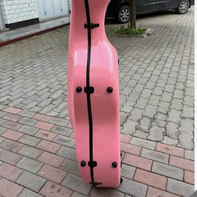 4/4 Cello Case Carbon Fiber Cello Box Carry for pink colour with Straps image 5