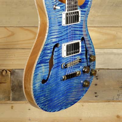 PRS McCarty 594 Hollowbody II Electric Guitar Faded Blue Jean w/ Case image 2
