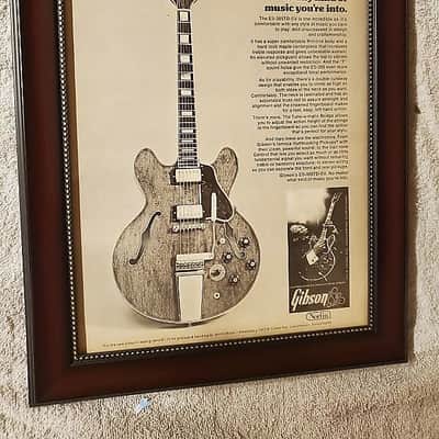 1974 Gibson Promotional Ad Framed B B King ES-355  Original