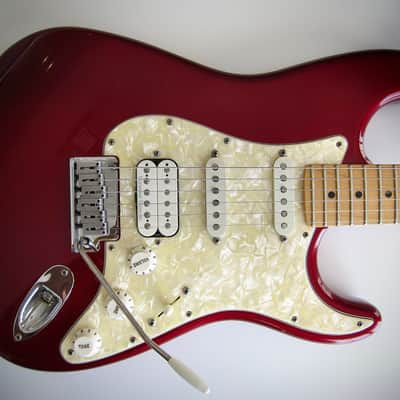 Fender American Lone Star Stratocaster HSS CAR Pearloid Guard HSS Seymour Duncan Pearly Gates Texas Specials OHSC Circa-1999-Candy Apple Red image 4