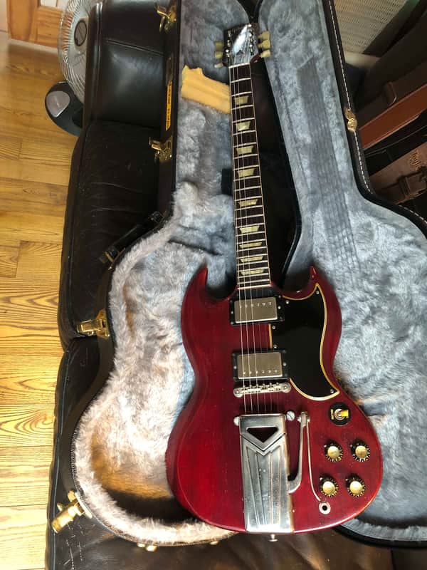 Gibson Les Paul Standard with Sideways Vibrola 1961 - 1962 - Cherry image 1
