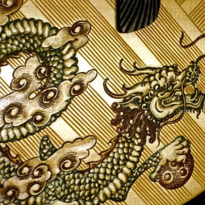 Blueberry Handmade Baritone Acoustic Guitar Dragon Motif image 12