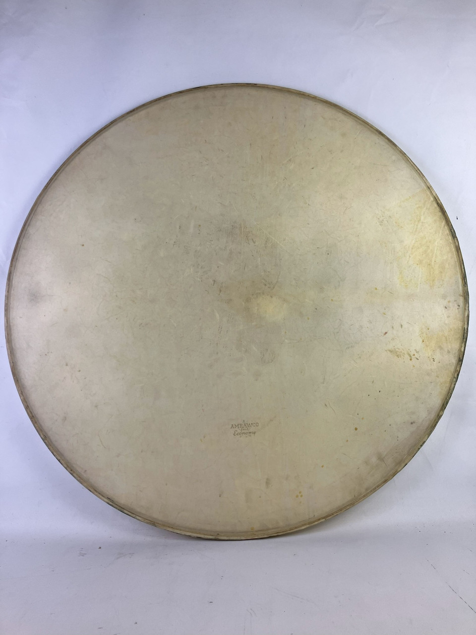 Amrawco Economy 28"Calf Skin Bass Drum Head Vintage 40s Batter/Resonant USA Kick — main photograph