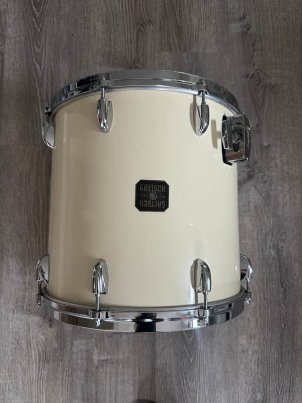 Gretsch Vintage Early 80s 13x15 (15 Diameter) Tom Floor Tom White Nitron Jasper Shell Excellent Condition image 1