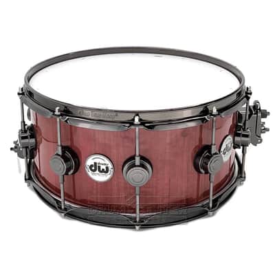 DW Collectors Purpleheart Snare Drum 14x6.5 Natural w/Black Hardware image 1